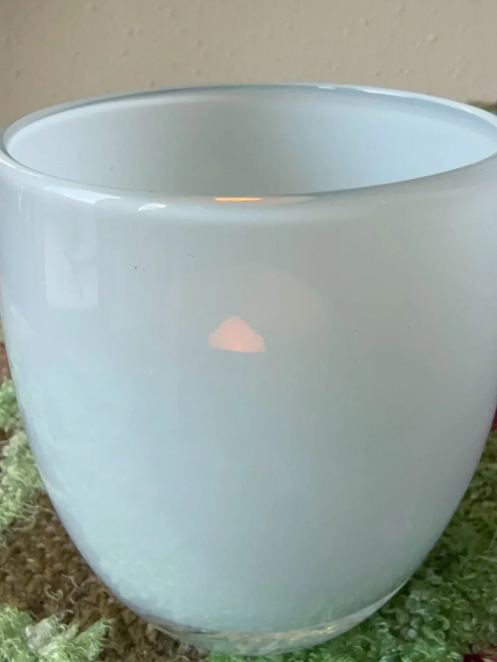 Glassybaby Candle Holder in Light Blue/Aqua